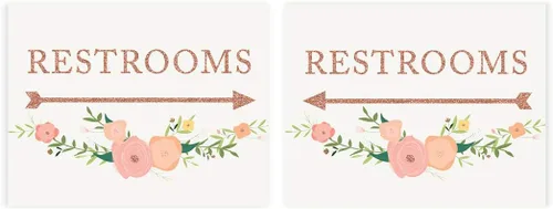 Miniatura 39 de Andaz Press Letreros de fiesta de boda, purpurina de oro rosa sintético con flores, 8.5 x 11 pulgadas, resalta tu versículo bíblico favorito