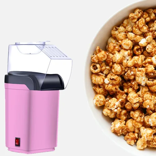 Miniatura 3 de Máquina portátil de palomitas de maíz, máquina de palomitas de maíz, máquina de palomitas de maíz, rápida y fácil de usar, para familias con y Rosa