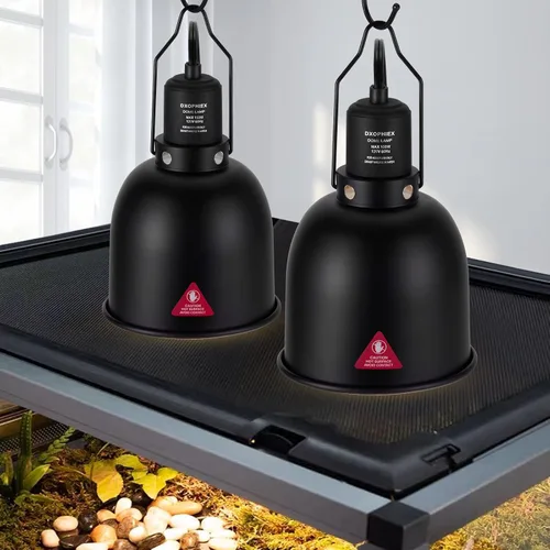 Miniatura 6 de DXOPHIEX Lámpara de Calor para Reptiles de Cúpula Profunda de 5.5 pulgadas, Accesorio de Luz para Reptiles, Accesorio de Luz UVB Máx 100W