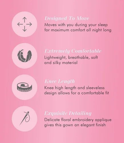 Miniatura 4 de Exquisite Form Women's 30107 Nylon Tricot Sleeveless Short Knee Length Nightgown