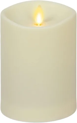 Miniatura 10 de Vela de pilar de llama artificial realista Luminara - Luces LED de llama en movimiento operadas por batería - Sin aroma - Lista para mando a