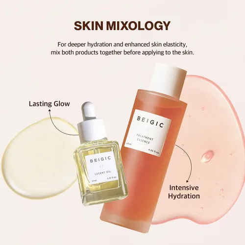 Miniatura 8 de BEIGIC Treatment Essence - Esencia facial hidratante para una textura de piel radiante y suave con péptidos veganos y niacinamida para piel