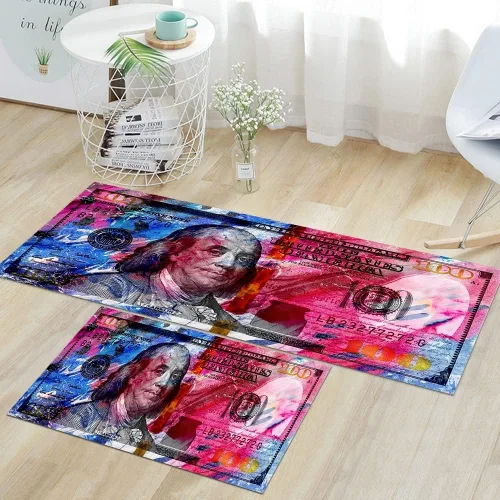 Miniatura 32 de GUBIYU Alfombra de baño negra para baño, alfombra negra y dorada, alfombra de área grande, alfombra de área moderna, alfombra de piso de cien