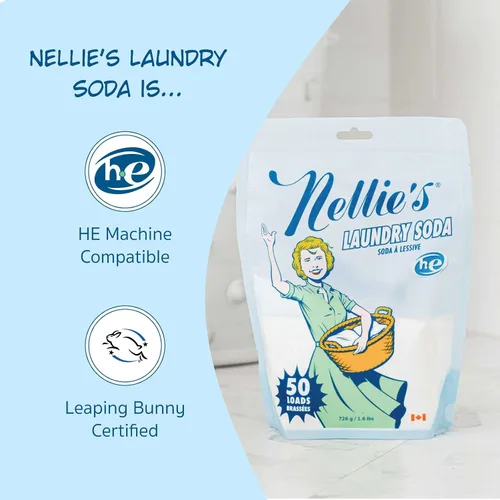 Miniatura 2 de Nellie 's nls-50, soda de lavandería natural, bolsa de carga de 50