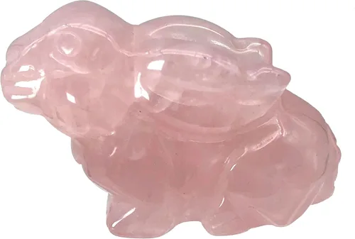 Miniatura 11 de Estatua de conejo sentado de piedra de sangre natural de África de 2 pulgadas, escultura decorativa de Fengshui para decoración del hogar, cristal
