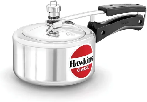 Olla a presión de aluminio Hawkin Classic CL15, pequeña, 0.4 galones, color plateado, Plateado