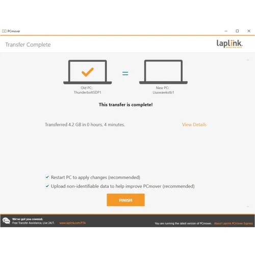Miniatura 8 de LAPLINK Cable de transferencia fácil para Windows, incluye software PCmover Express y cable USB 2.0 de PC a PC, licencia de un solo uso, transfiere