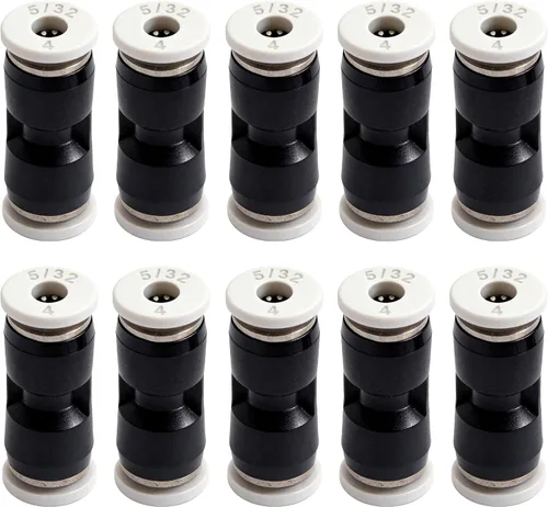 Miniatura 9 de 10 piezas neumáticas de empuje para conectar accesorios, unión de plástico PBT recto 1/2 "x 1/2" tubo OD conector rápido para el hogar compresor