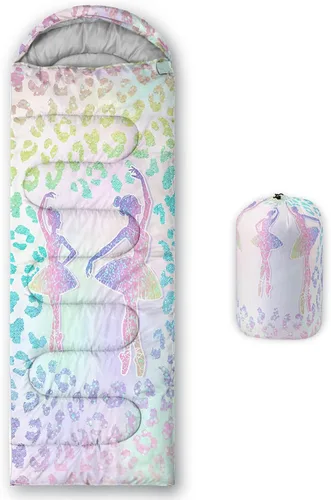 Miniatura 15 de BSNTHO Saco de dormir para camping, 3 estaciones, clima cálido y fresco, ligero, saco de dormir impermeable para adultos y niños, viajes y al aire