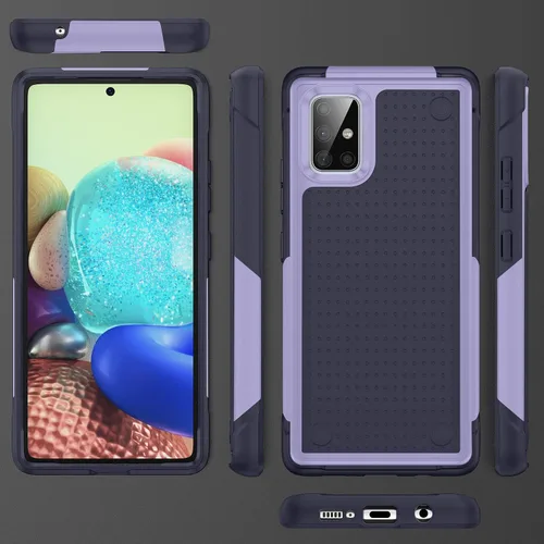 Miniatura 9 de Diseñado para Samsung Galaxy A71 5G Funda 2 en 1 Regalo Grado Militar Protección contra Caídas Cubierta Resistente de Servicio Pesado a Prueba