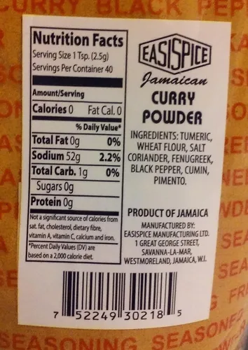 Miniatura 2 de Karjos Easispice Curry Jamaicano en Polvo - 250g/8.5 oz