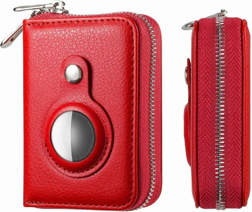 Bingcok Billetera pequeña para hombre, billetera minimalista de piel sintética, bloqueo RFID, organizador de tarjetas de crédito con soporte para