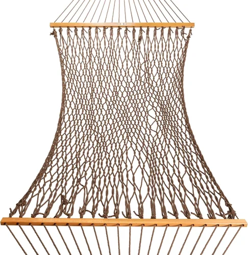 Miniatura 3 de Original Pawleys Island Hamaca individual de cuerda DuraCord marrón antiguo – 12 pies x 50 in., 1 persona, capacidad de 450 libras, barra