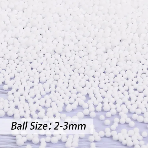 Miniatura 3 de DECORA 80000 piezas de mini bolas de espuma para bricolaje y suministros de limo, cuentas de espuma blanca de 0.079 a 0.118 pulgadas para decoración
