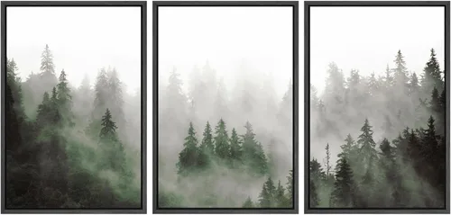 Miniatura 110 de SIGNWIN Lienzo enmarcado para pared, juego de arte de puesta de sol, horizonte, cielo, paisaje, fotografía, arte moderno, paisaje, relajante
