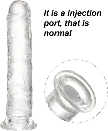 Miniatura 6 de Consolador transparente de 7.7 pulgadas, copa de succión fuerte - Juguetes realistas de punto G transparentes, juguete sexual para adultos suave