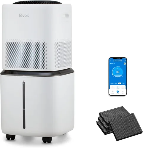 Miniatura 9 de LEVOIT Humidificadores inteligentes de niebla fría y cálida de 6 L para dormitorio del hogar, tiempo de funcionamiento de 60 horas y humedad Negro