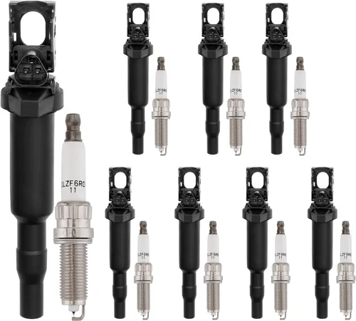 Miniatura 9 de HQPASFY Paquetes de bobinas de encendido, compatibles con BMW X3/X5/X6 2001-2017, 335i/325i/ 328i/320i/330i, 550i/650i/740li y más, reemplaza #