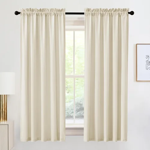 Miniatura 99 de RYB HOME Cortinas de terciopelo verde oliva de 72 pulgadas de largo, cortinas opacas con aislamiento térmico, tratamiento de ventana, decoración