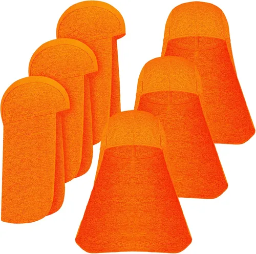 Miniatura 9 de Sintege 6 piezas de sombrero duro para protección solar con calavera, protector de cuello de secado rápido para mujeres y hombres Blanco