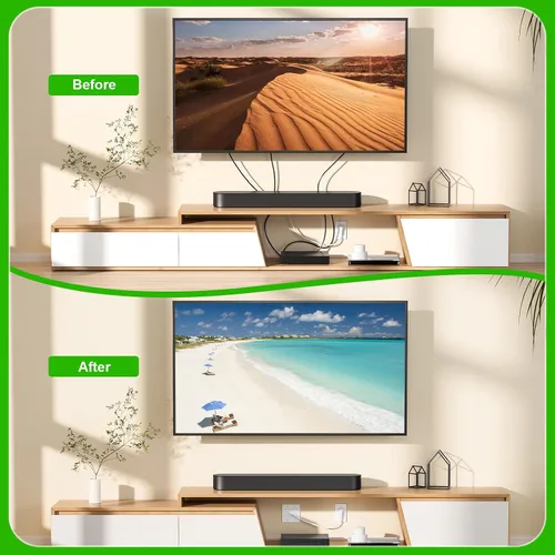 Miniatura 6 de Kit de organización de cables de pared con placa de pared de cepillo, salidas de CA y puertos USB, cable de 9 pies, toma de pared empotrada