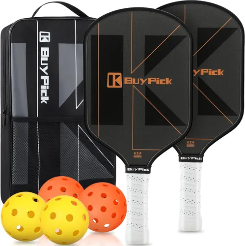 Miniatura 8 de Paleta de pickleball aprobada por USAPA con superficie de fibra de carbono reforzada