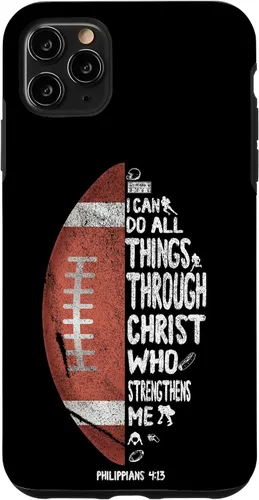 Miniatura 12 de iPhone 13 I can do all things through Christ Philippians 4:13 - Funda de fútbol