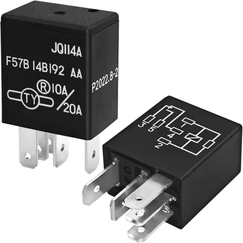 Relé F57B14B192AA (juego de 2) 10A/20A 12VCC 5 pines, repuesto para F57B 14B192 AA, RY612, 965453041, F5TZ-14N089-B, F5TZ14N089BA - Compatible con