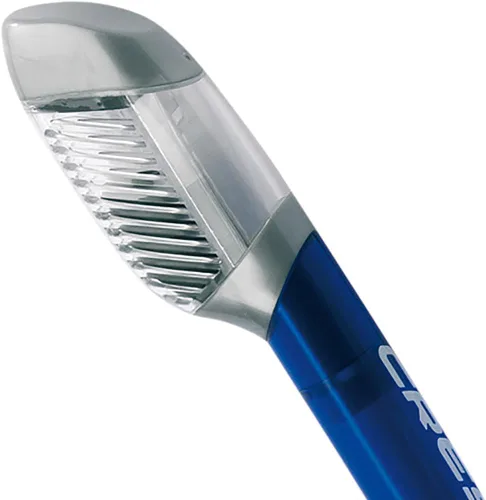 Miniatura 2 de Cressi Adult Diving Dry Snorkel with Splash Guard and Top Valve - Supernova Dry: Designed in Italy Transparente/Cobalto