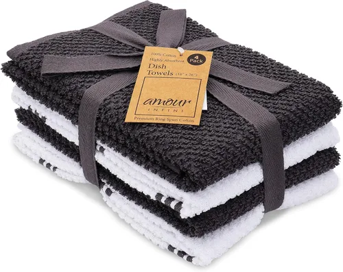Miniatura 29 de Amour Infini paños de cocina y repasadores, 100 % algodón, muy absorbentes, se pueden lavar a máquina