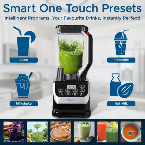 Miniatura 7 de Licuadora profesional de 1000 W, licuadora trituradora de encimera de 67.6 onzas para batidos, trituración de hielo y frutas congeladas, color negro