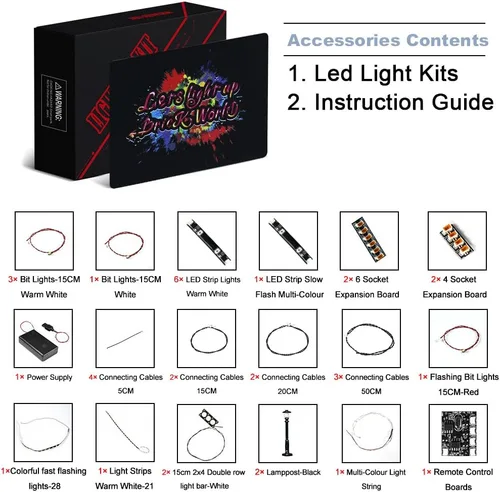 Miniatura 5 de BrickBling Luz LED - Compatible con Lego 10308, idea de regalo - Versión de control remoto