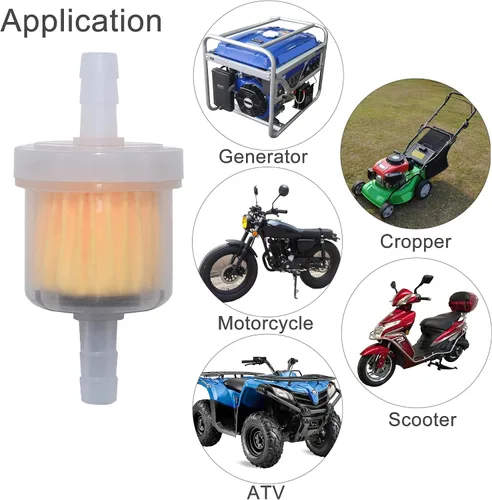 Miniatura 6 de Filtros de combustible en línea universales de 1/4 pulgada con imán para Kohler, Kawasaki, John Deere, Briggs, Stratton, generador de gasolina