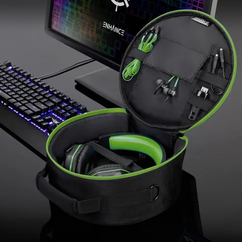 Miniatura 9 de ENHANCE Funda de auriculares portátil para auriculares con cable e inalámbricos, funda universal para auriculares compatible con Xbox, Beats, Bose