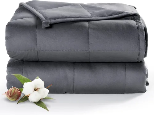 Miniatura 18 de Sivio Almohadilla de regazo con peso de 2 libras, manta de algodón con peso sensorial para regazo para interiores y exteriores, 19 x 21 pulgadas