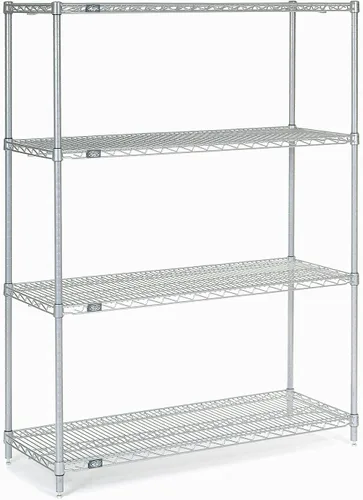 Nexel 18485C Nexel - Estantería de alambre cromado, 48 pulgadas de ancho x 18 pulgadas de profundidad x 54 pulgadas de alto