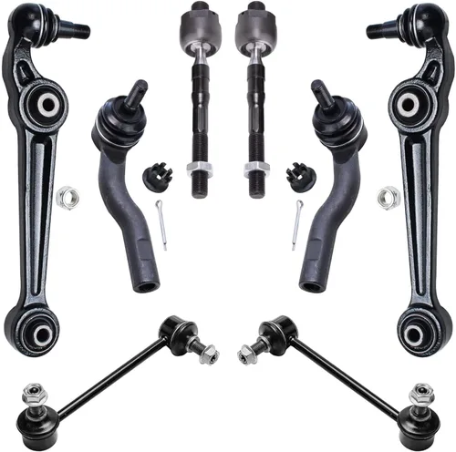 Miniatura 179 de Detroit Axle - Kit de brazos de control de extremo delantero de 8 piezas para Dodge Dakota 00-04, Durango 00-03, 4 brazos de control superior e