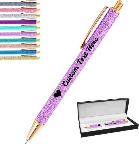Miniatura 90 de Aolun 10 bolígrafos personalizados con nombre, bolígrafo retráctil con mensaje de texto para mujeres, enfermeras, escritura, cumpleaños, graduación