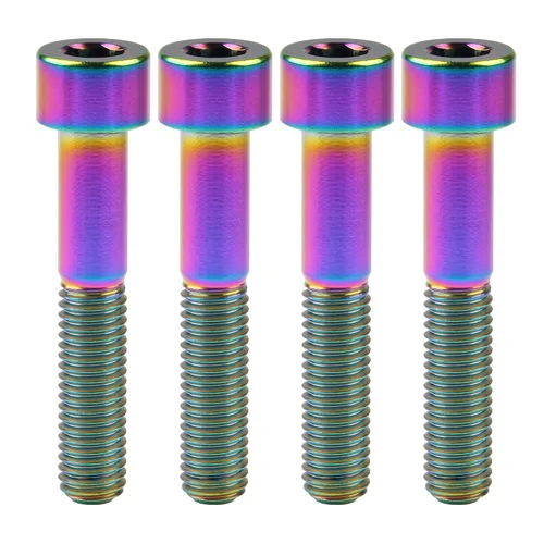 Miniatura 9 de Tornillos Allen de cabeza hueca de titanio M10 20 25 30 35 40 45 50 55 2.362 in Tornillos paquete de 4 (M10 x 0.787 in, paso 0.049 in, negro)