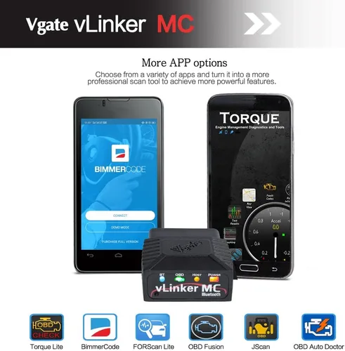 Miniatura 3 de Vgate vLinker MC Bluetooth 3.0 OBD2 lector de código (Android, Windows) y divisor OBD2 de 16 pines de 12 pulgadas