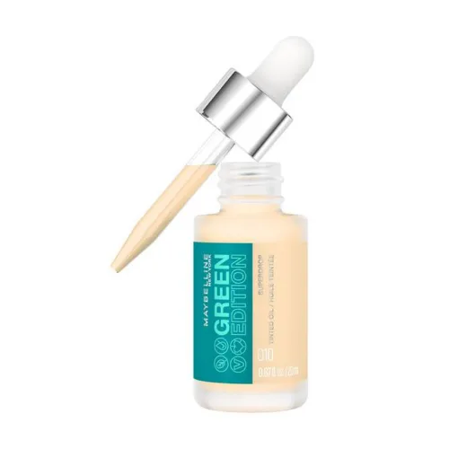 Miniatura 10 de Maybelline Green Edition Superdrop - Base de maquillaje de base de aceite tintado, base de cobertura natural ajustable formulada con aceite de 100