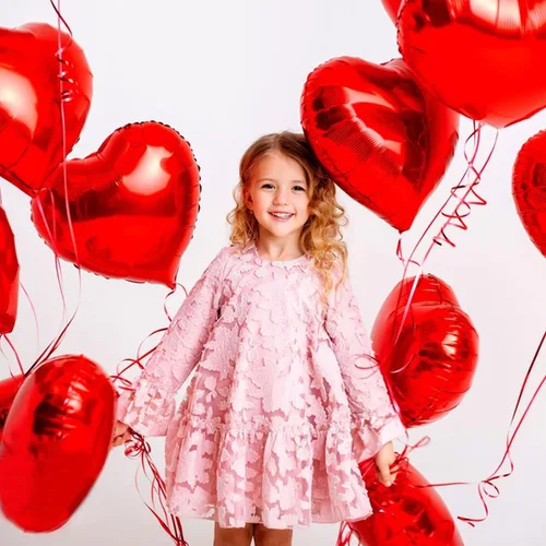 Miniatura 6 de 20 globos de corazón rosa y plateado de 18 pulgadas, globos de papel de aluminio de Mylar en forma de corazón, globos de aluminio metálico, globos