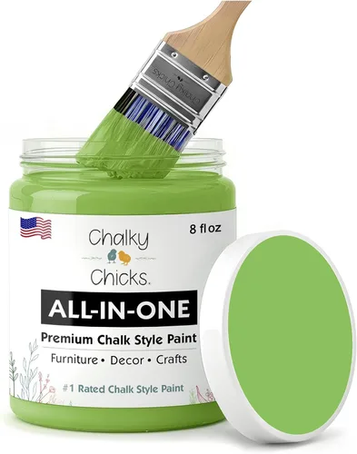 Miniatura 108 de Chalky Chicks - Pintura mate a la tiza, no requiere lijado, 4 onzas líquidas, color gris oscuro (Gun Metal Gray), para muebles, pintura sin Gris