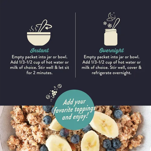 Miniatura 7 de Wella Cereal Avena Alternativa, Cereal Caliente para el Desayuno Sin Gluten, Sin Granos Paleo Orgánico Vegano Alto en Proteínas Superalimento a Base