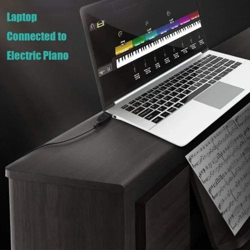 Miniatura 6 de Ancable Cable controlador MIDI USB B de 3 pies para interfaz de audio, piano, teclado, mezclador, altavoz, instrumento, micrófono, cable USB A a B