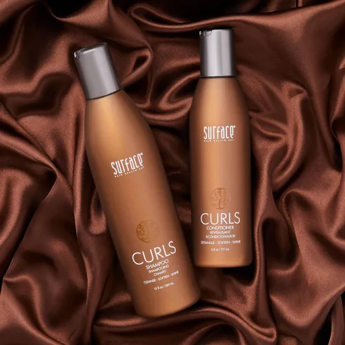 Miniatura 4 de Surface Hair Paquete de champú y acondicionador de rizos, sin encrespamiento, cabello rizado, ya sea suave o definido, juego de 2 piezas