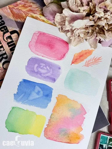 Miniatura 4 de Caeluvia Bloc de papel de acuarela 100% algodón de prensa en frío, 140 libras, 5.5 x 8.5 pulgadas, 30 hojas de papel de acuarela Academy sin ácidos