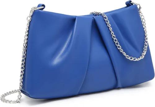 Miniatura 10 de Dasein Elegant Pleated Evening Bag Soft Vegan Leather Clutch Purse Dressy Formal Handbag with 2 Chain Straps for Women