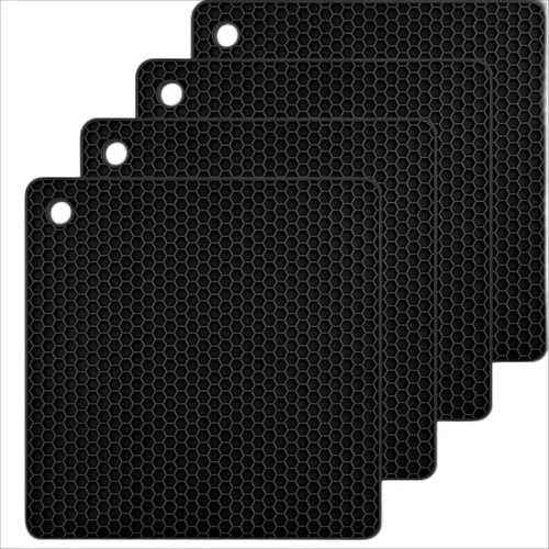 Juego de salvamanteles de silicona, almohadillas calientes y salvamanteles para platos calientes, ollas y sartenes, almohadillas calientes de