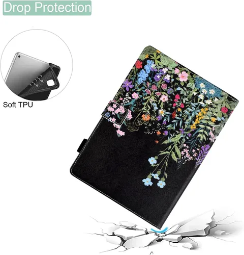 Miniatura 2 de Funda universal para tablet Android de 10 pulgadas de 10.1 pulgadas, funda con soporte de visión multiángulo, funda protectora de piel sintética